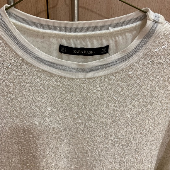 WHITE ZARA SWEATER DRESS - Picture 2 of 3